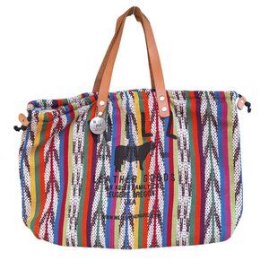 Will Leather Goods Tote Bag Multicolor Stripe Vintage Boho Western Cowgirl Bag